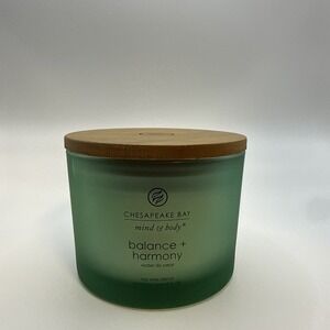 Chesapeake Bay 3 Wick Candle Water Lily Pear Mind Body Balance Large Jar New